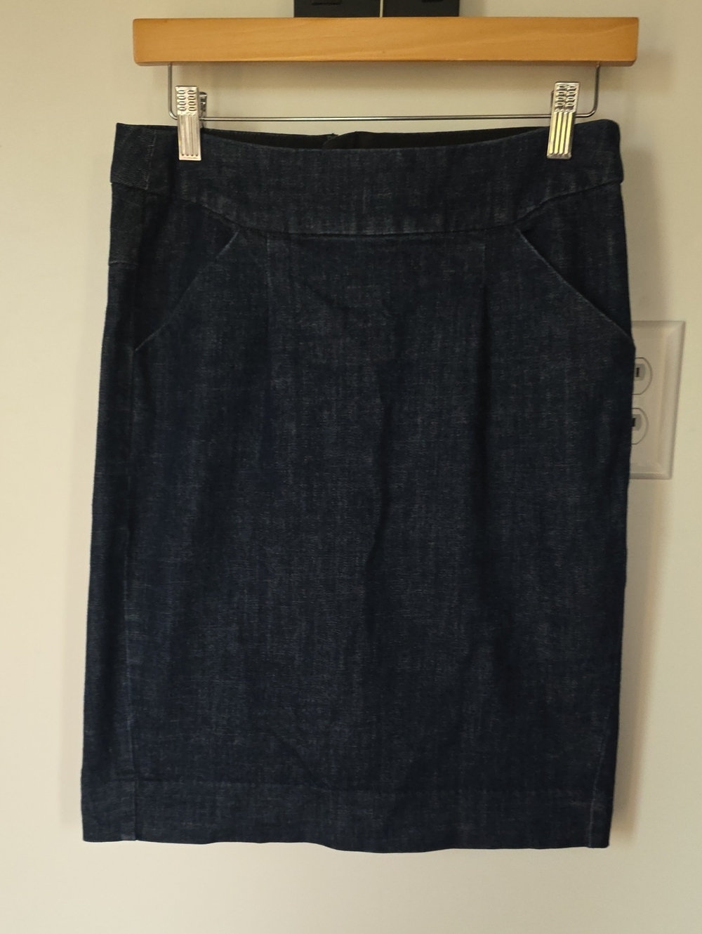 J. Crew Dark Blue Denim Pencil Skirt